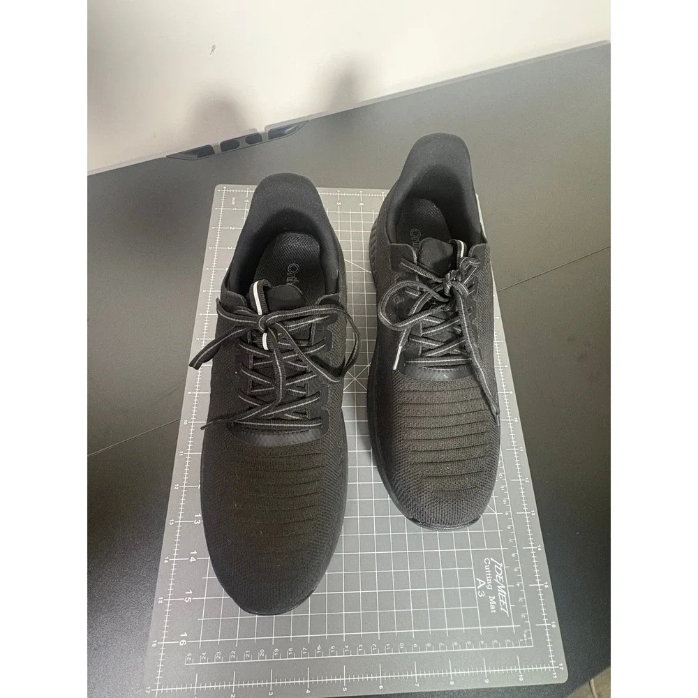 Orthofeet Womens Black Knit Athletic Walking Shoes Sneakers Comfort Support